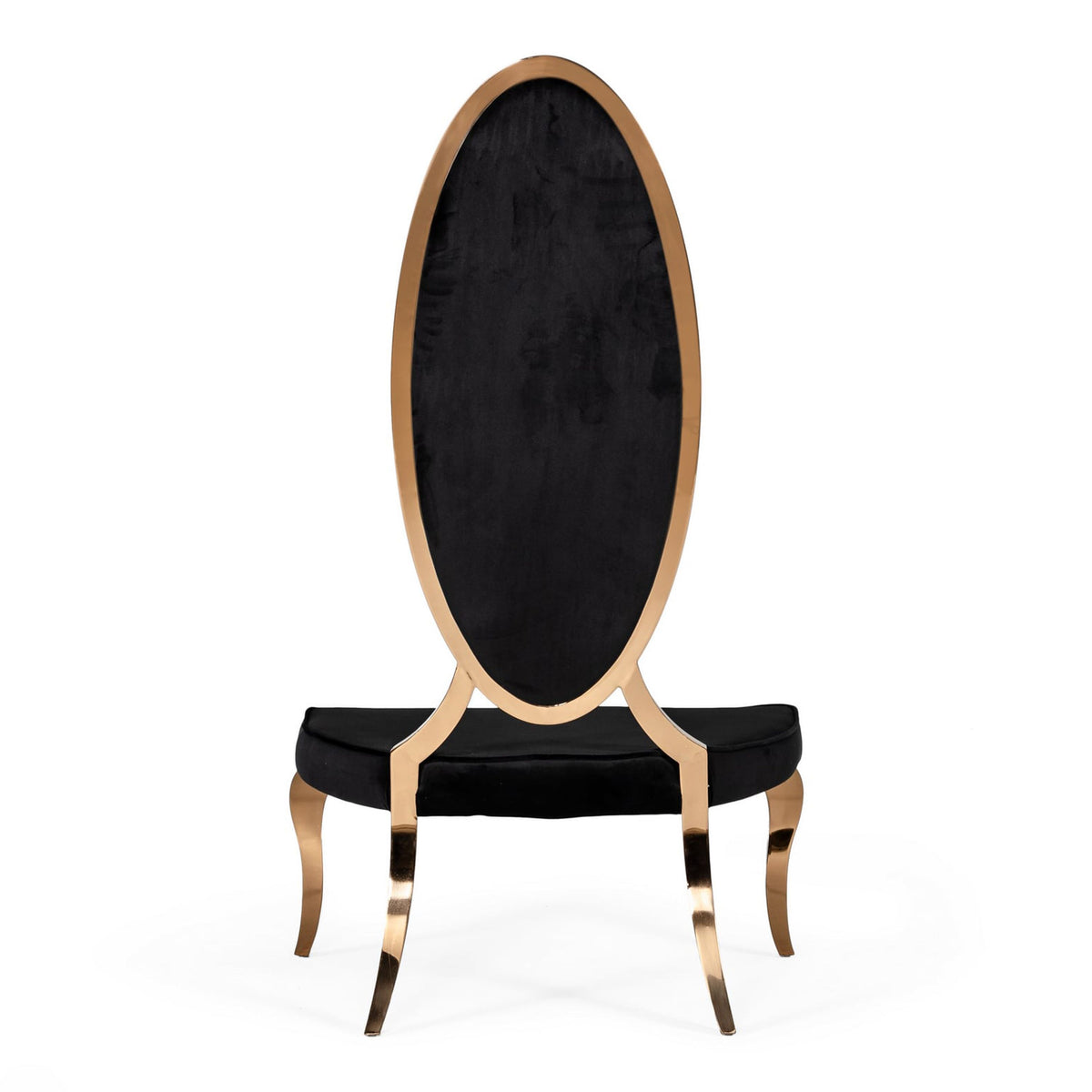 Mills Black Velvet Rose gold Dining Chair Set of 2