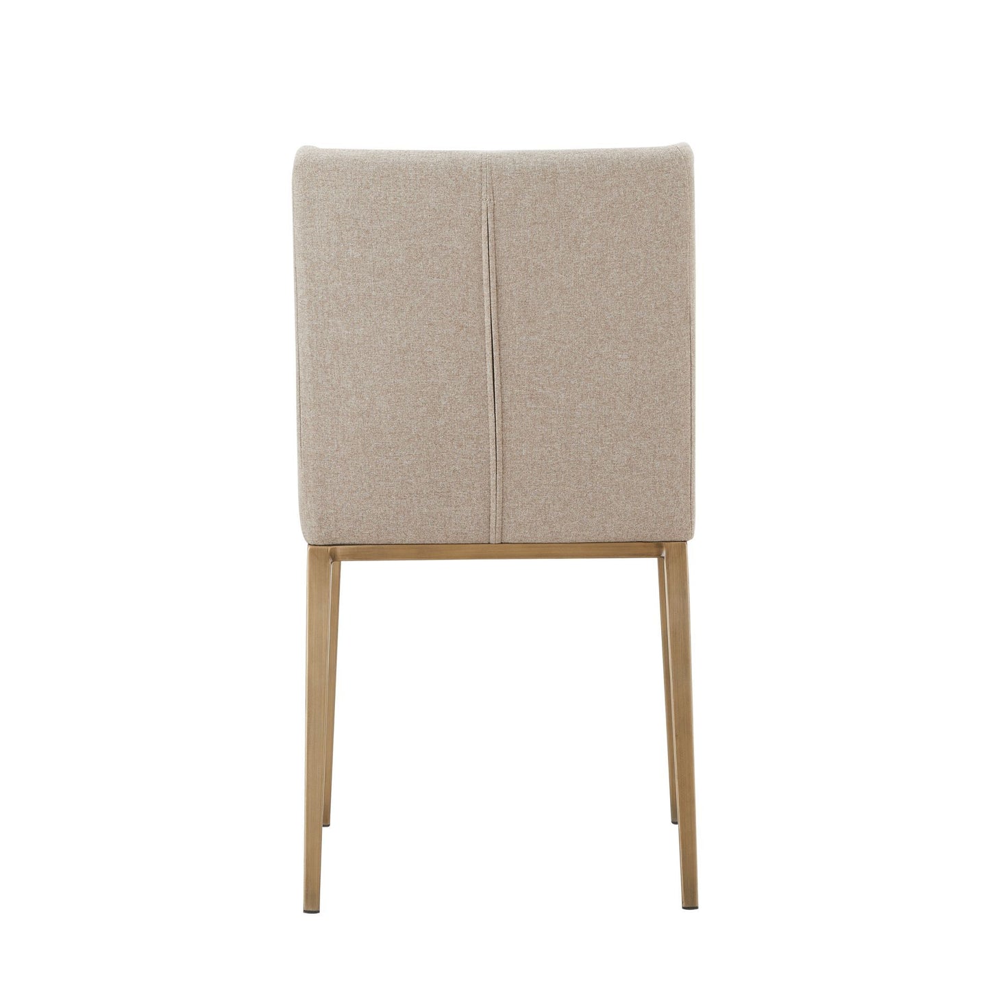 Modrest Mimi - Contemporary Beige + Brass Dining Chair (Set of 2)