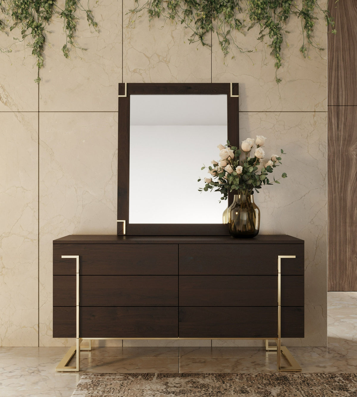 Moontide 6-Drawer Smoked ash Dresser