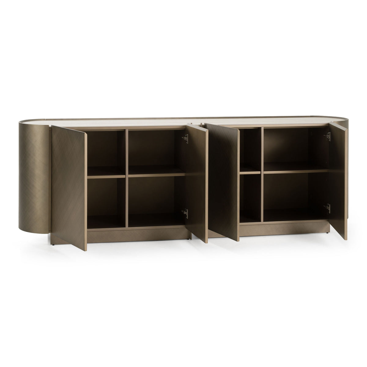 Moorgate Bronze Sideboard with Faux Travertine Ceramic Top