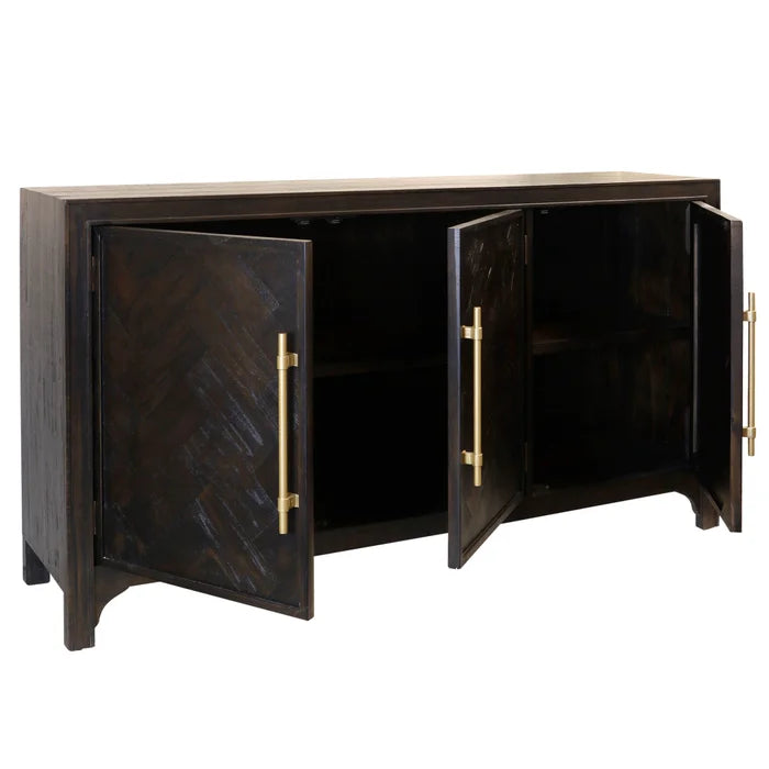 Kona | 3-Door Console – A sleek and modern console featuring three spacious doors perfect for adding storage and style to your living room or entryway.