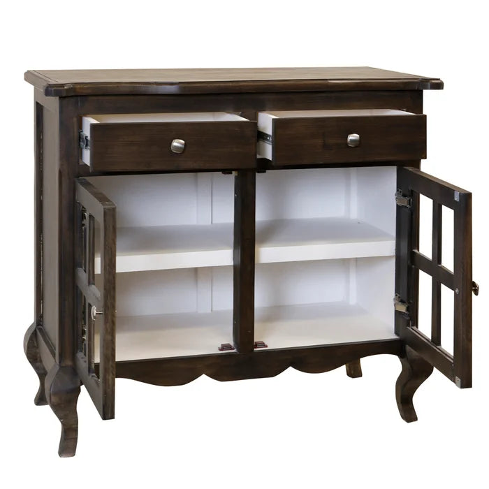 Briar Solid Wood 2-Door 2-Drawer Console for Functional and Stylish Storage