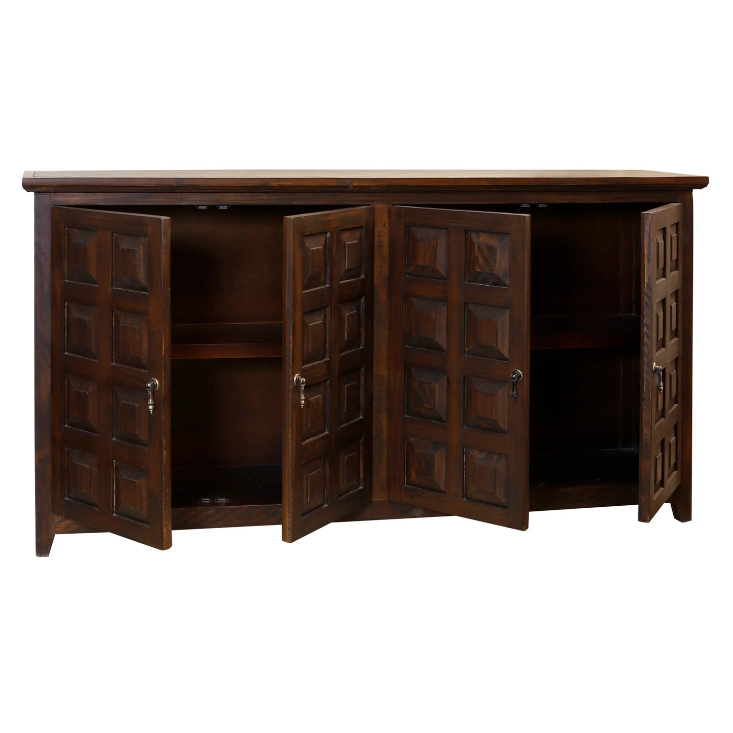 Tavern Solid Wood 4 Door Console Stylish and Versatile Storage Solution