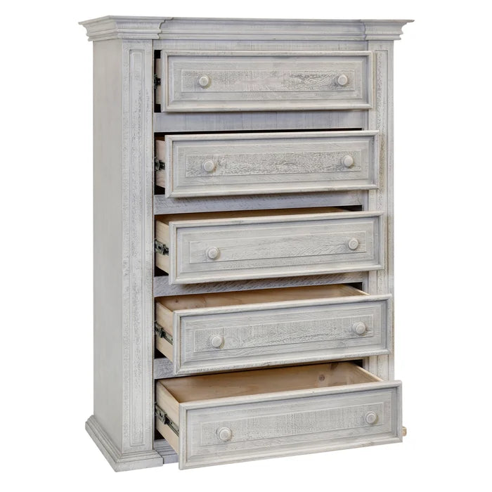Georgia 5-Drawer Solid Wood Chest for Durable Storage and Classic Style