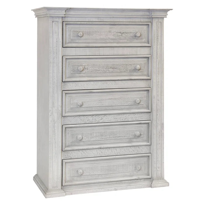 Georgia 5-Drawer Solid Wood Chest for Durable Storage and Classic Style