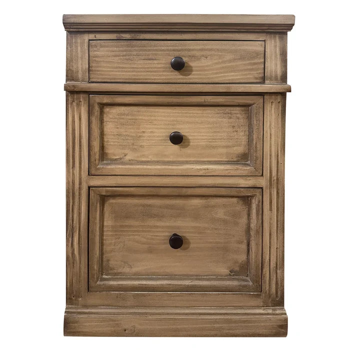 3 Drawer Side Table Lined In Felt