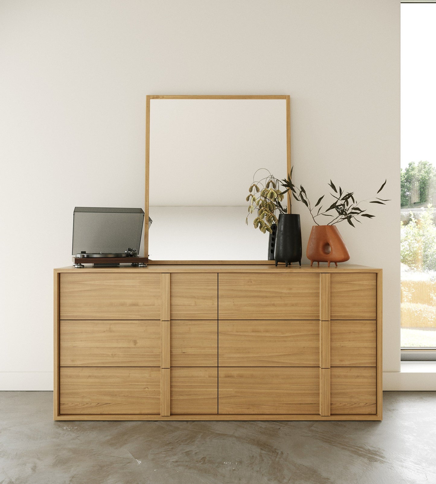 Nova Domus Berlin Modern Natural Oak Dresser - Stylish and Functional Storage Solution for a Contemporary Bedroom or Living Room