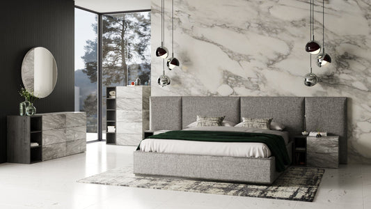Nova Domus Maranello Modern Grey Bed Set β Sleek Contemporary Bedroom Collection