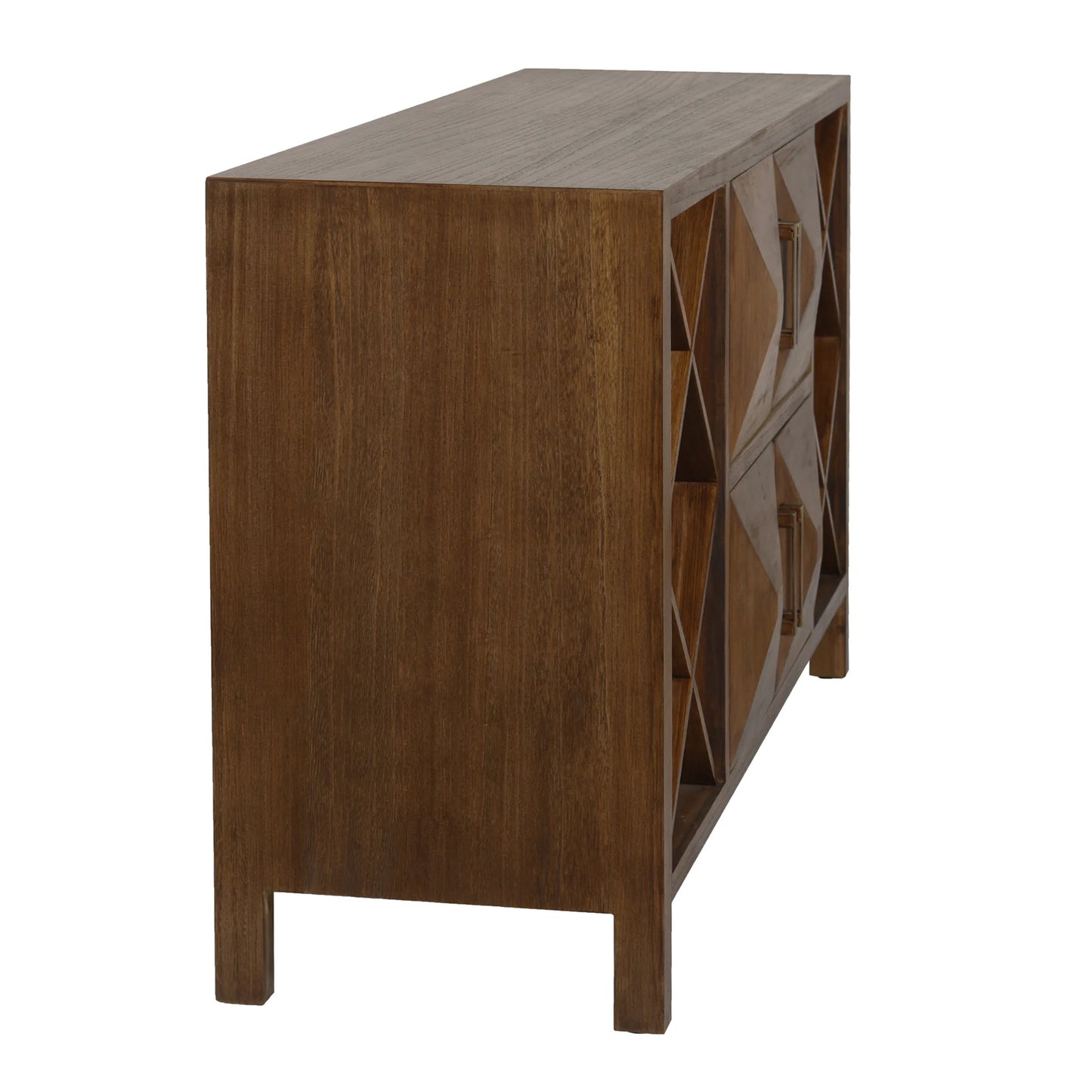 Norman Wyatt Home Nyack Four Door Buffet with Twin Wine Bottle Storage Bins Stylish and Functional Dining Storage Solution