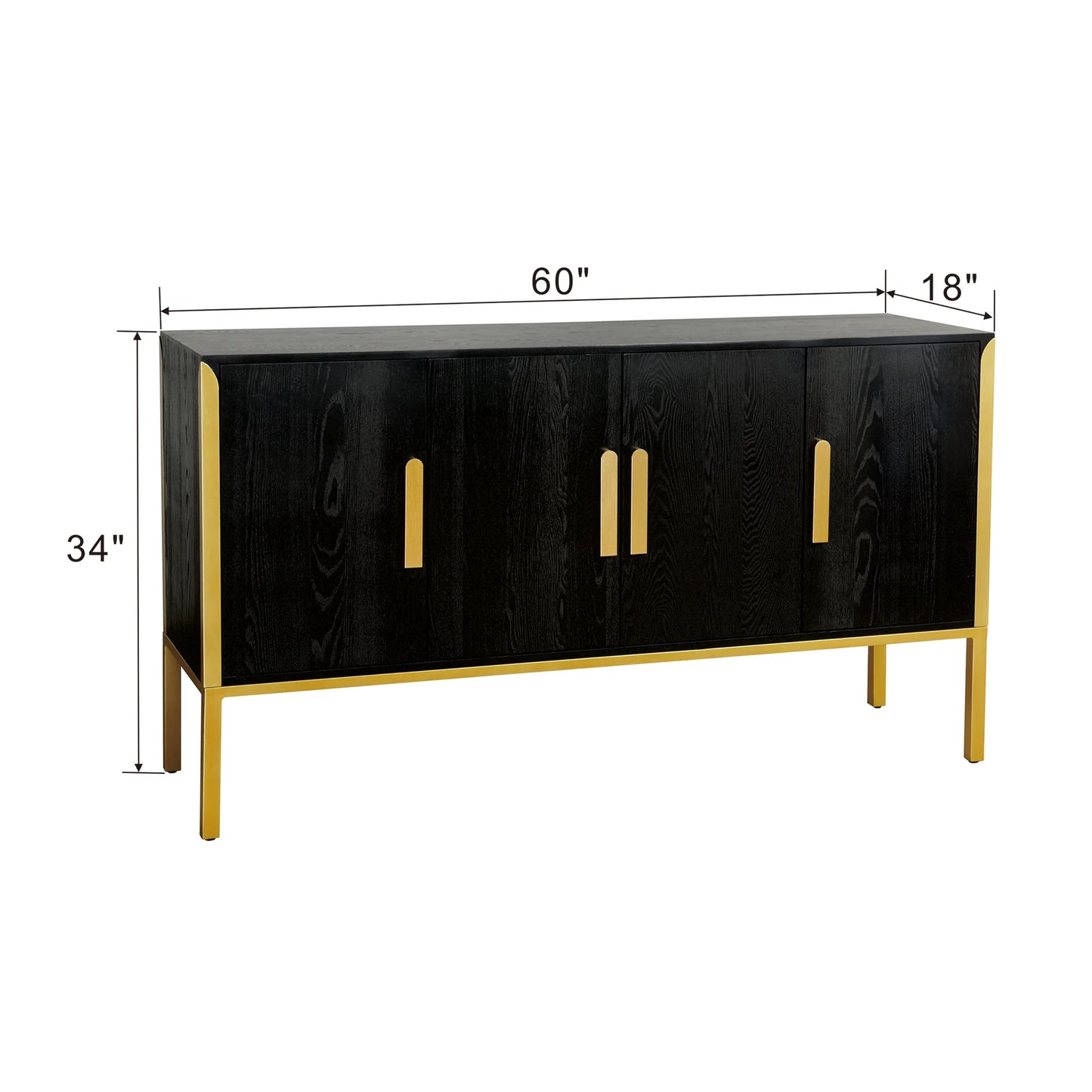 Encore 4 Doors Metal Legs Sideboard