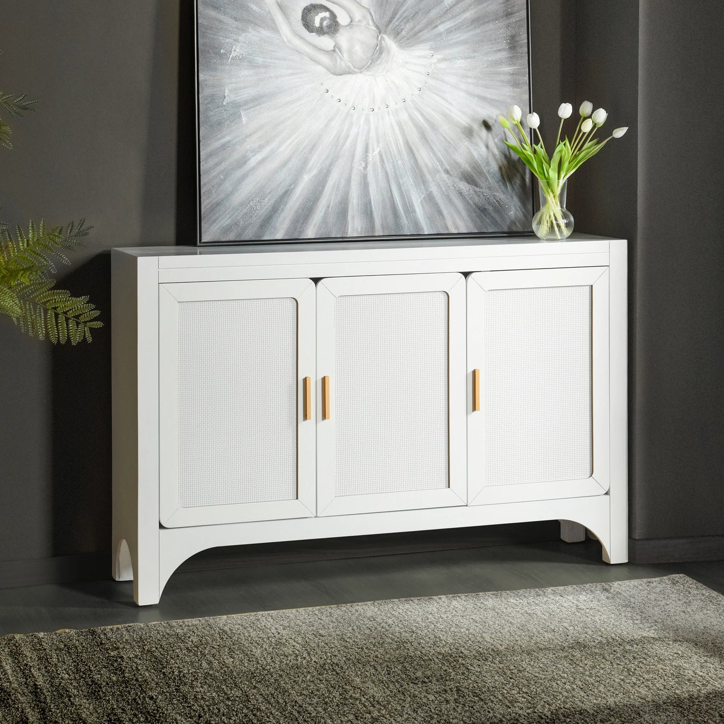 Norman Wyatt Home Hampton Three Door Cabinet Elegant and Functional Storage Solution