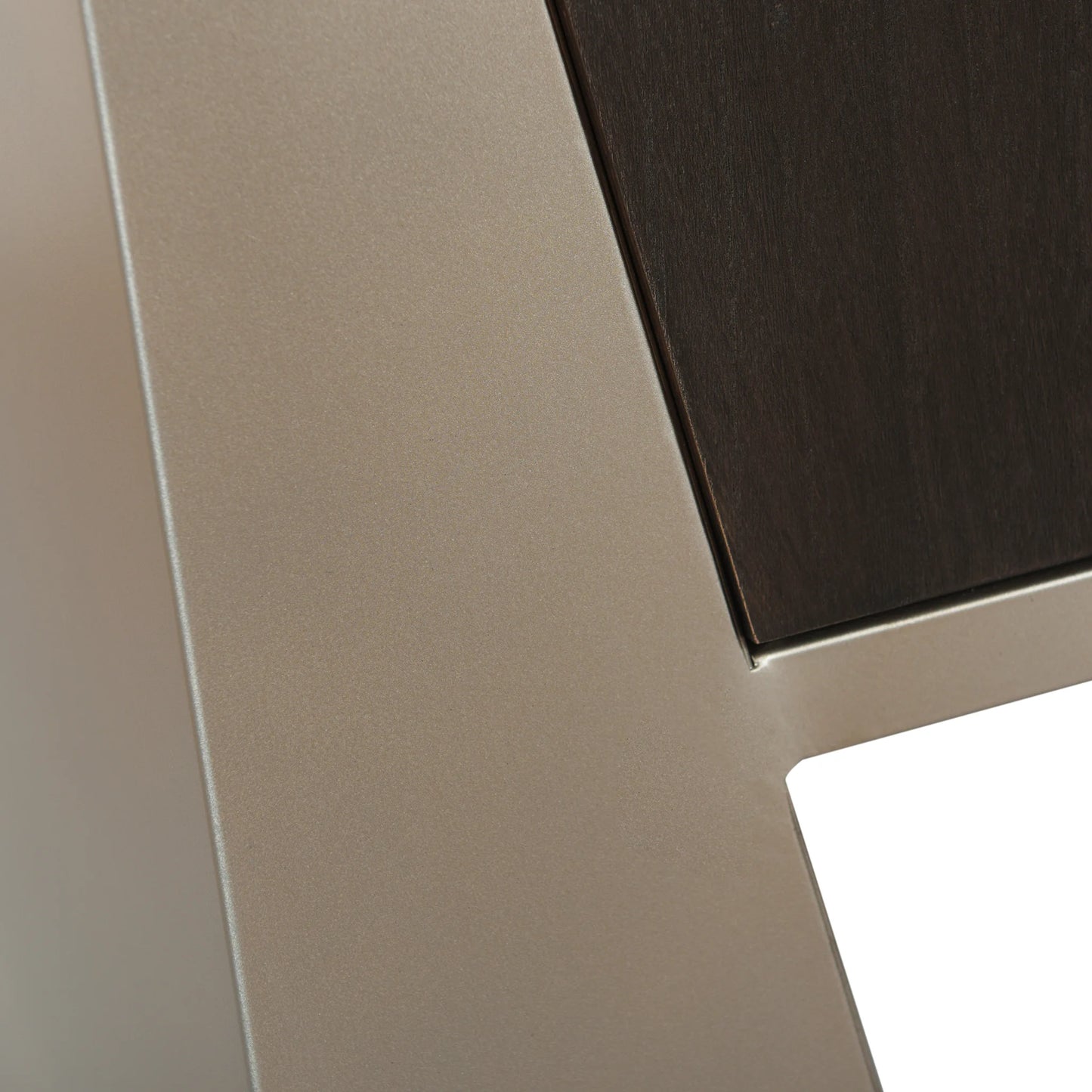 Norman Wyatt Home Axall Four Door Credenza Gray Brown Finish on Walnut Elegant and Functional Storage Solution