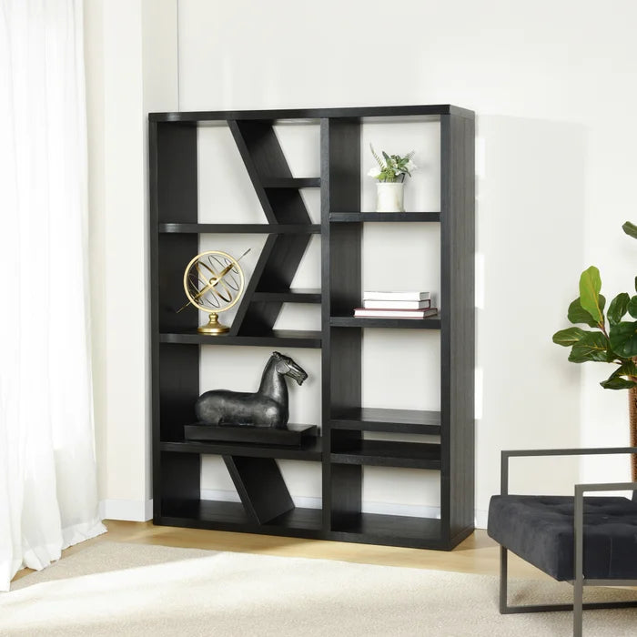 Ebony Woodgrain Wooden Room Divider by Norman Wyatt Home for Stylish Interior Separation