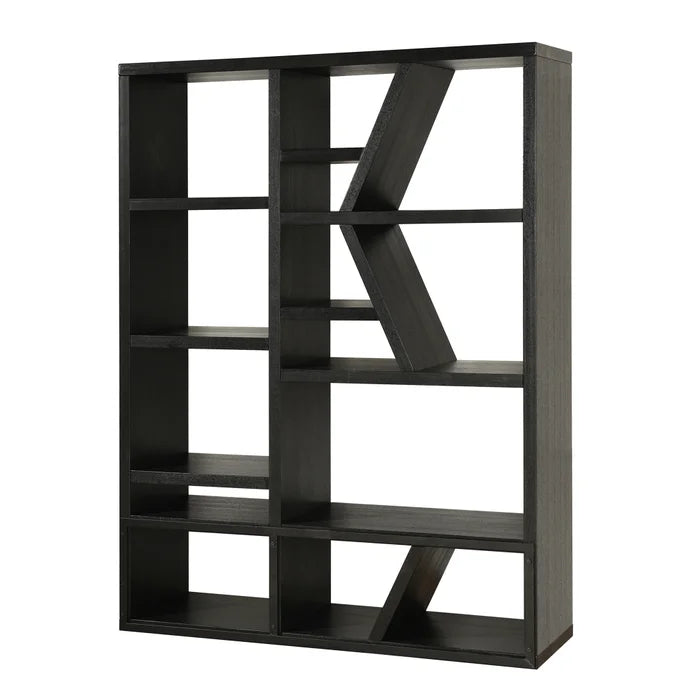 Ebony Woodgrain Wooden Room Divider by Norman Wyatt Home for Stylish Interior Separation