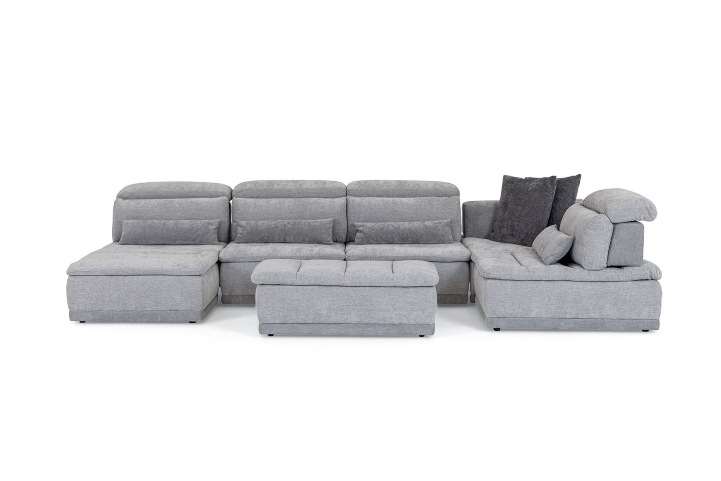 David Ferrari Panorama Italian Modern Grey Fabric Modular Sectional Sofa A Luxurious Fusion of Italian Craftsmanship and Modular Flexibility for Sophisticated Living Spaces