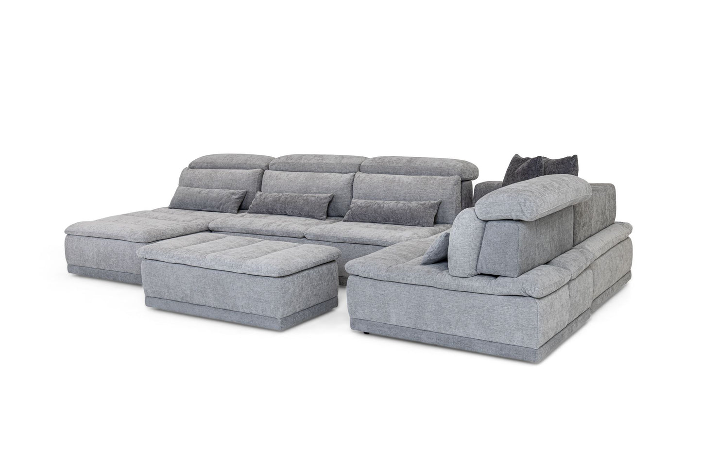 David Ferrari Panorama Italian Modern Grey Fabric Modular Sectional Sofa A Luxurious Fusion of Italian Craftsmanship and Modular Flexibility for Sophisticated Living Spaces