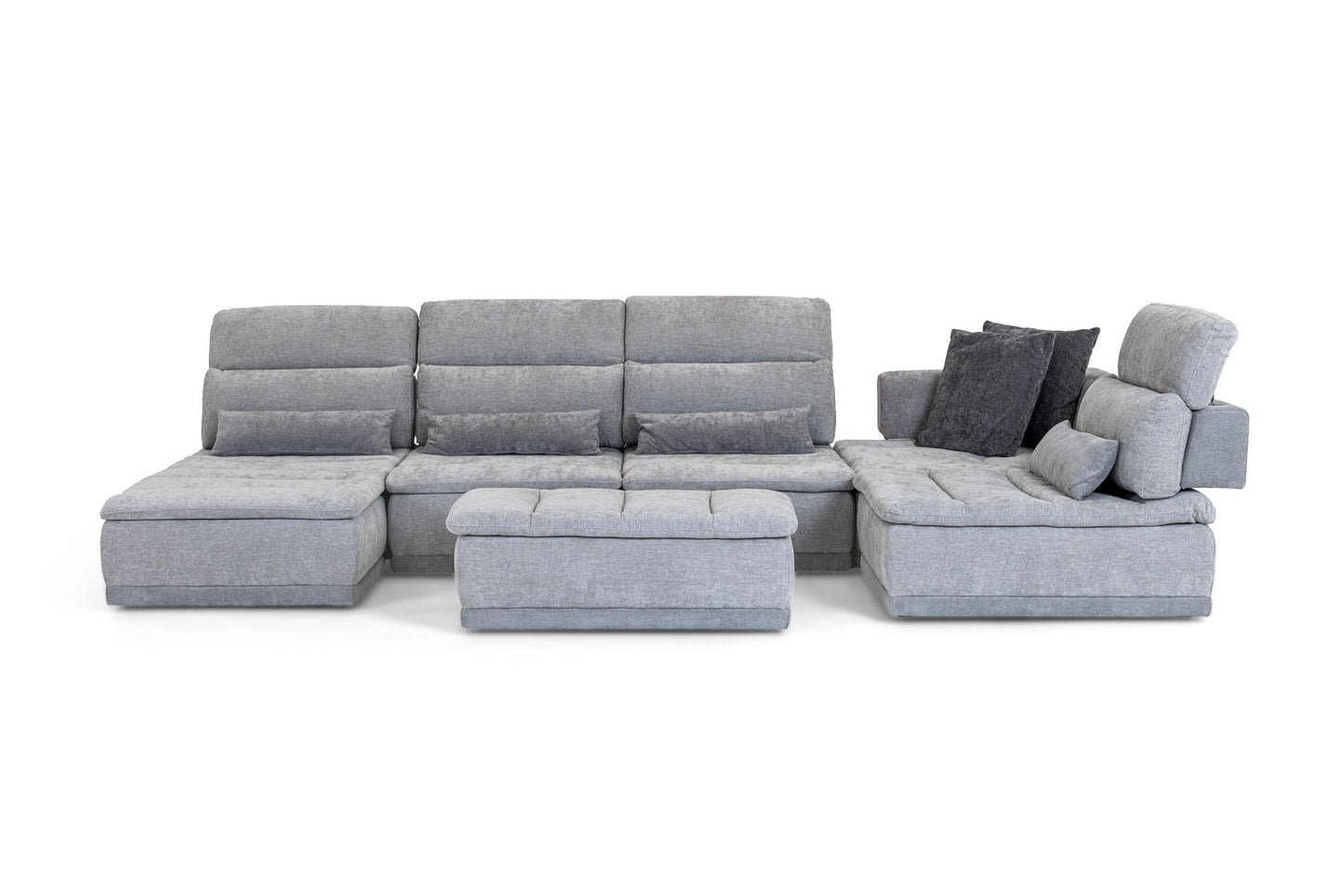David Ferrari Panorama Italian Modern Grey Fabric Modular Sectional Sofa A Luxurious Fusion of Italian Craftsmanship and Modular Flexibility for Sophisticated Living Spaces