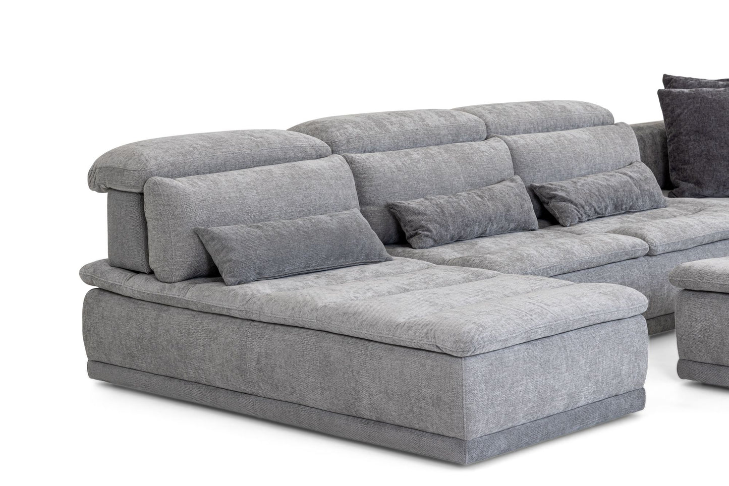 David Ferrari Panorama Italian Modern Grey Fabric Modular Sectional Sofa A Luxurious Fusion of Italian Craftsmanship and Modular Flexibility for Sophisticated Living Spaces