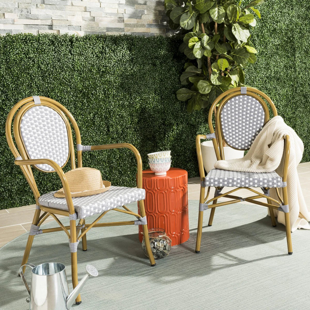 Rosen French Bistro Arm Chair - Classic and Stylish Seating for Indoor or Outdoor Dining