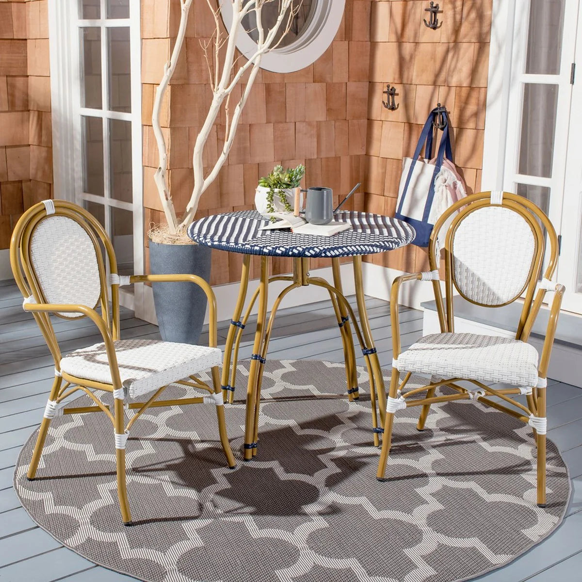 Rosen French Bistro Arm Chair - Classic and Stylish Seating for Indoor or Outdoor Dining