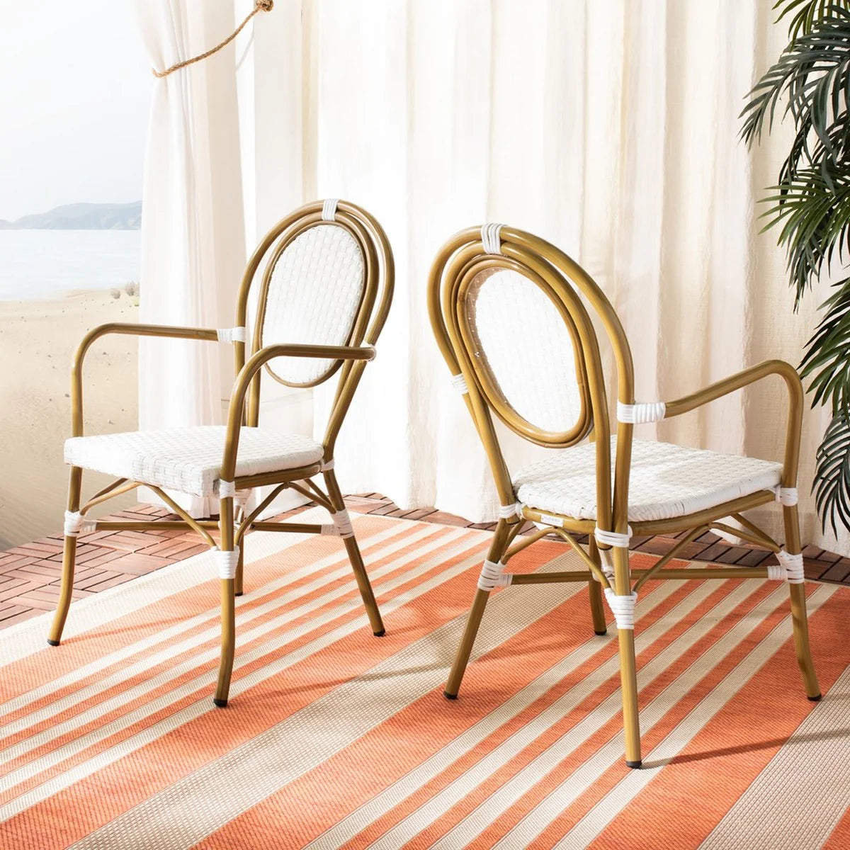 Rosen French Bistro Arm Chair - Classic and Stylish Seating for Indoor or Outdoor Dining