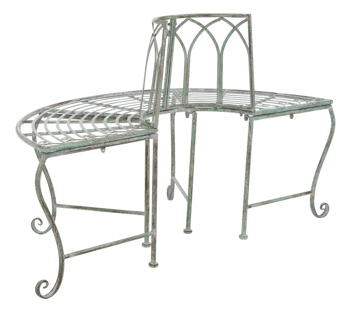 Abia Wrought Iron 50-Inch Outdoor Tree Bench - Durable and Elegant Outdoor Seating Solution