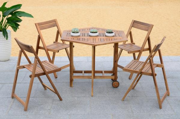 Kerman Outdoor Table and 4 Chairs - Stylish and Durable Dining Set for Outdoor Entertaining