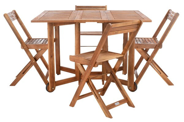 Arvin Outdoor Table and 4 Chairs - Stylish and Comfortable Dining Set for Outdoor Entertaining