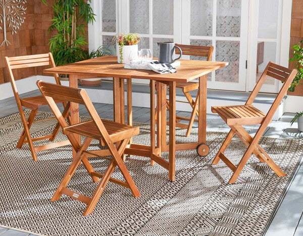 Arvin Outdoor Table and 4 Chairs - Stylish and Comfortable Dining Set for Outdoor Entertaining