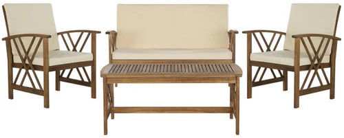 Fontana 4-Piece Outdoor Living Set - Elegant and Comfortable Seating for Stylish Outdoor Entertaining