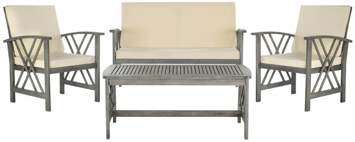 Fontana 4-Piece Outdoor Living Set - Elegant and Comfortable Seating for Stylish Outdoor Entertaining