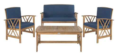 Fontana 4-Piece Outdoor Living Set - Elegant and Comfortable Seating for Stylish Outdoor Entertaining