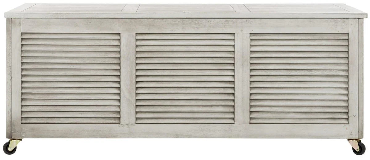 Elina 47.2-Inch Eucalyptus Wood Cushion Box - Stylish and Durable Outdoor Storage Solution