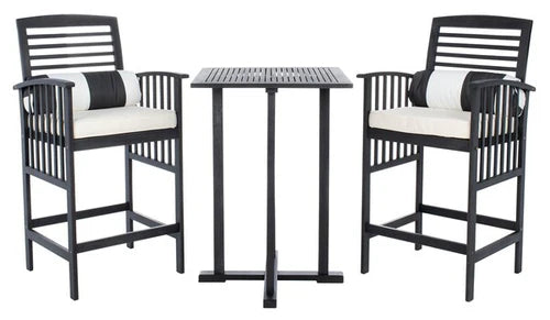 Pate 3-Piece Bar Height Bistro Set - Compact and Stylish Outdoor Seating for Elevated Patio Dining