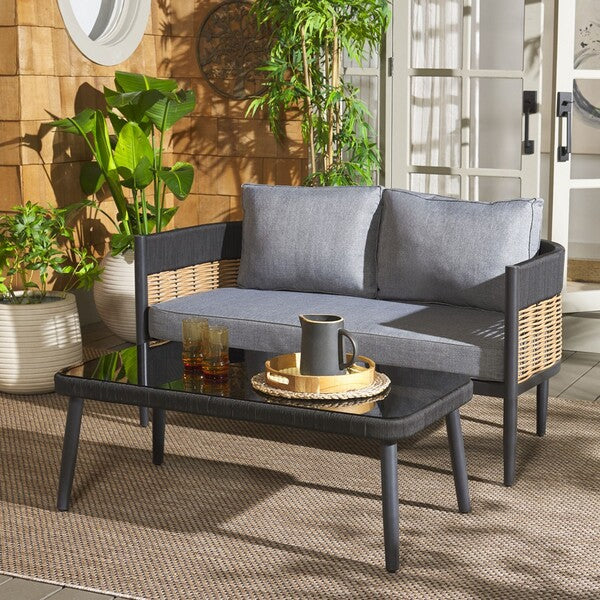 Harrison Outdoor Bench and Table Set – Elegant & Weather-Resistant Patio Seating Solution