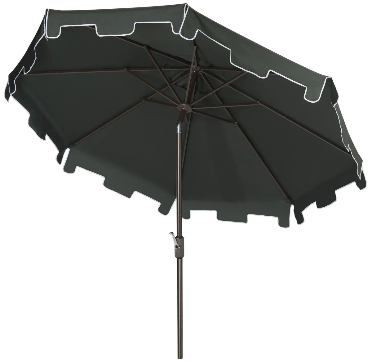 UV Resistant Zimmerman 9 Ft Crank Market Umbrella with Auto Tilt - Stylish Outdoor Shade for Patios and Decks