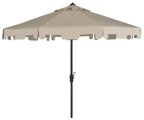 UV Resistant Zimmerman 9 Ft Crank Market Umbrella with Auto Tilt - Stylish Outdoor Shade for Patios and Decks