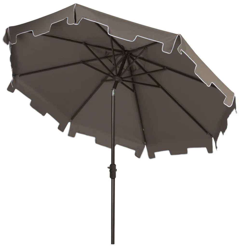 UV Resistant Zimmerman 9 Ft Crank Market Umbrella with Auto Tilt - Stylish Outdoor Shade for Patios and Decks