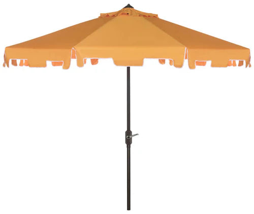 UV Resistant Zimmerman 9 Ft Crank Market Umbrella with Auto Tilt - Stylish Outdoor Shade for Patios and Decks