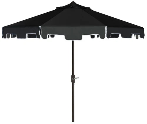UV Resistant Zimmerman 9 Ft Crank Market Umbrella with Auto Tilt - Stylish Outdoor Shade for Patios and Decks