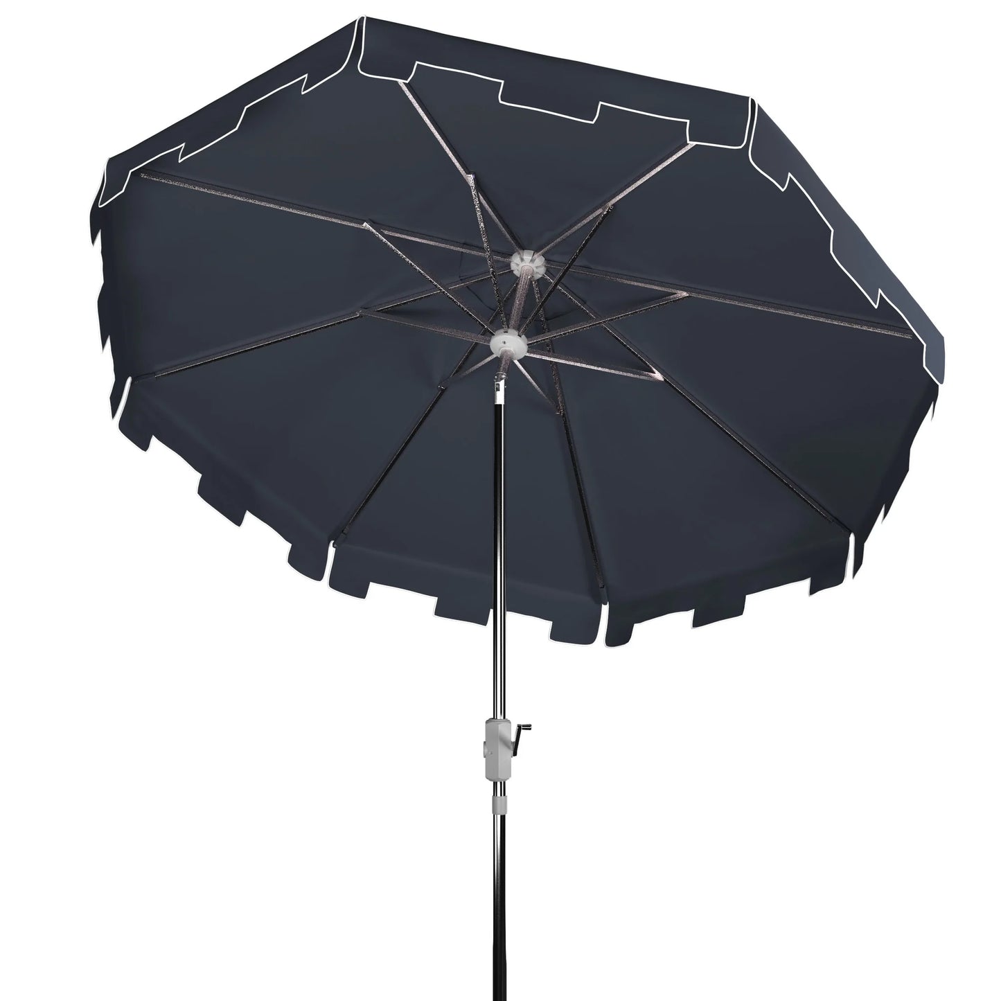 UV Resistant Zimmerman 9 Ft Crank Market Umbrella with Auto Tilt - Stylish Outdoor Shade for Patios and Decks