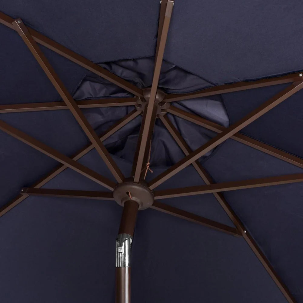 Milan Fringe 9ft Crank Outdoor Auto Tilt Umbrella - Stylish and Functional Shade Solution for Your Patio or Garden