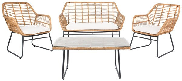 Roston 4-Piece Outdoor Living Set - Modern & Comfortable Patio Furniture for Outdoor Relaxation