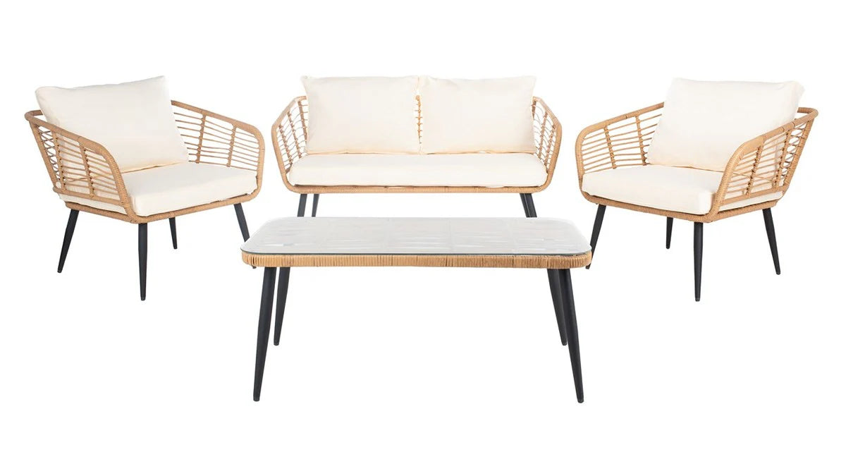 Harrley 4-Piece Outdoor Living Set – Comfortable and Contemporary Seating for Relaxed Outdoor Gatherings