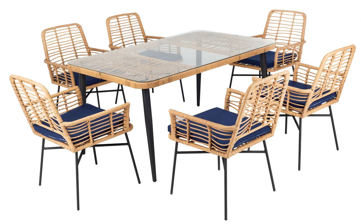 Beson 7-Piece Outdoor Dining Set – Stylish Patio Furniture with Weather-Resistant Table and Chairs