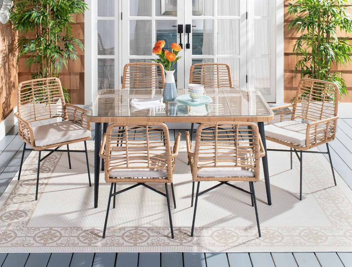 Beson 7-Piece Outdoor Dining Set – Stylish Patio Furniture with Weather-Resistant Table and Chairs