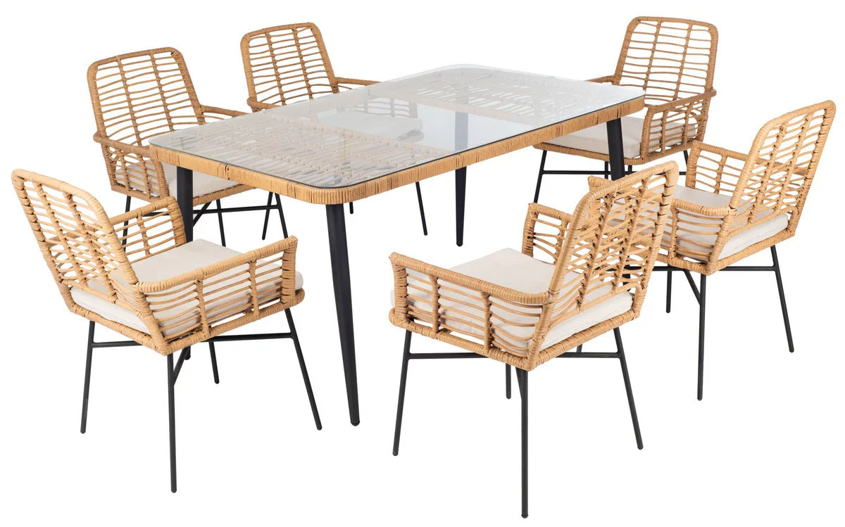 Beson 7-Piece Outdoor Dining Set – Stylish Patio Furniture with Weather-Resistant Table and Chairs