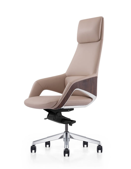 Modrest Prost Executive Office Chair β Modern High-Back Comfort in Sophisticated Beige