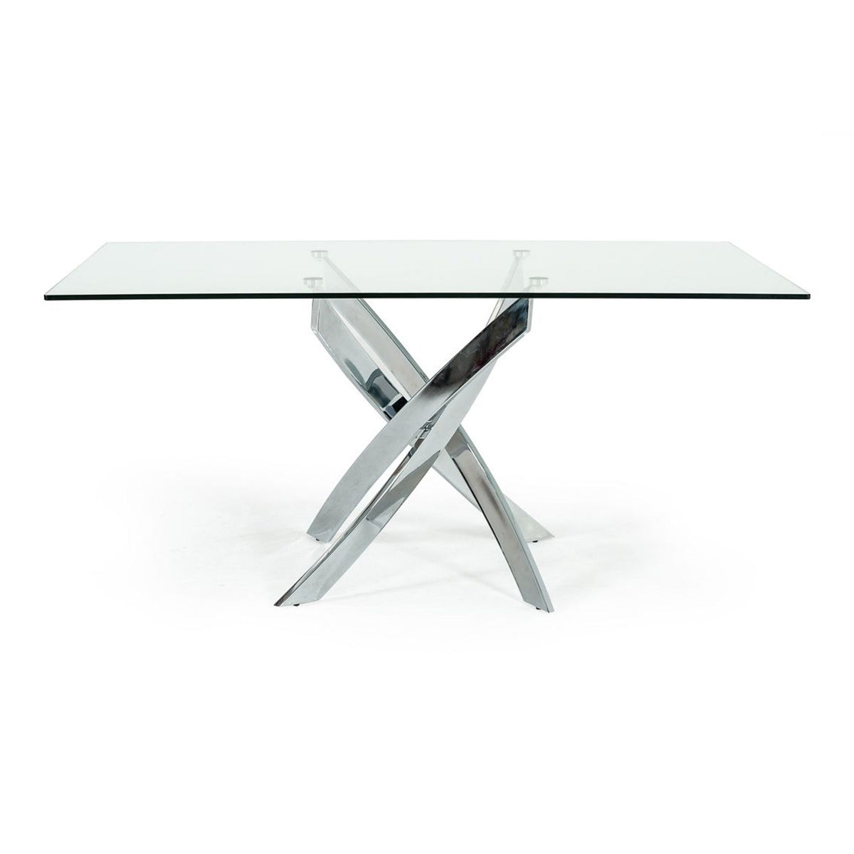 Pyrite Rectangular Glass Dining Table
