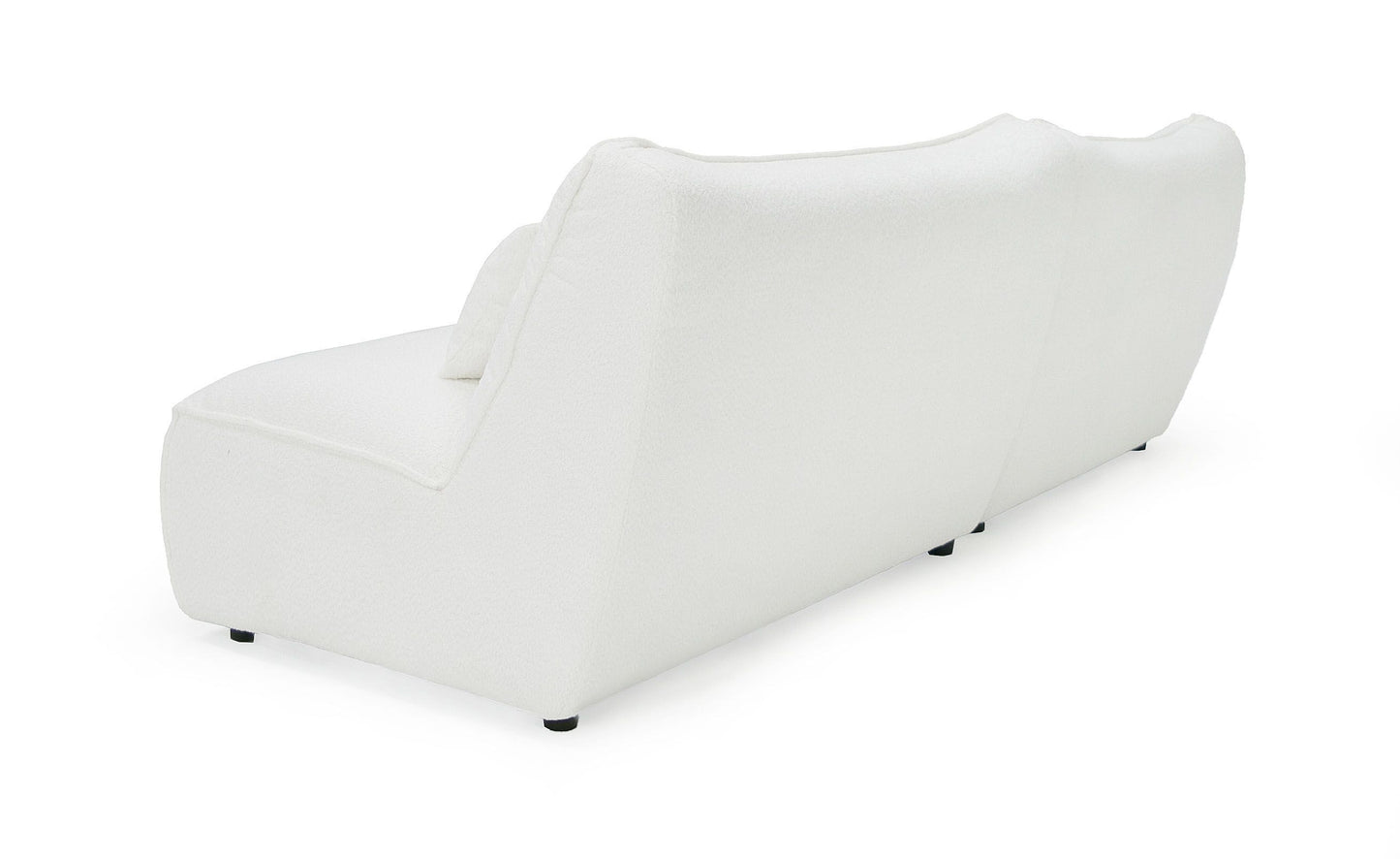 Divani Casa Racine Modern White Fabric Modular Sectional Sofa β Versatile Contemporary Living Room Seating